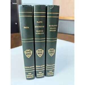 Vintage The Harvard Classics Veritas Plato Dana Marlowe Shakespeare Set of 3